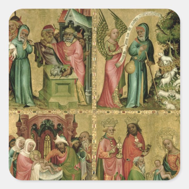 Adesivo Quadrado O Sacrifício de Joachim, a Circuncisão (Frente)