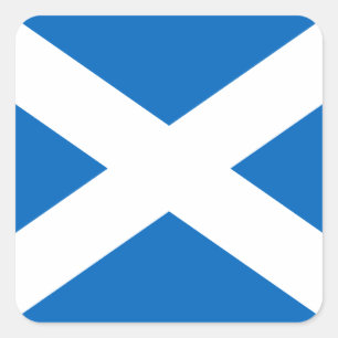 Adesivo Quadrado O Saltire de Scotland, bandeira escocesa (cor