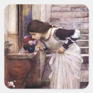 Adesivo Quadrado O santuário de John William Waterhouse