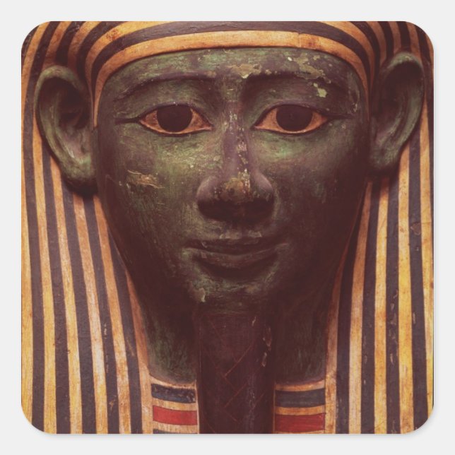 Adesivo Quadrado O sarcófago de Psametik (664-610BC) detalhe de (Frente)