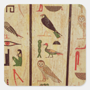 Adesivo Quadrado O sarcófago de Psamtik eu (664-610 BC) detalho o