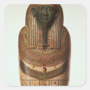 Adesivo Quadrado O sarcófago de Psamtik mim (664-610 BC) tarde por