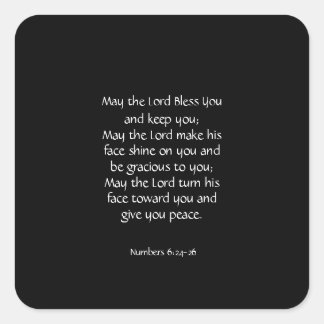 Adesivo Quadrado O Senhor Abençoa-Te Vestido