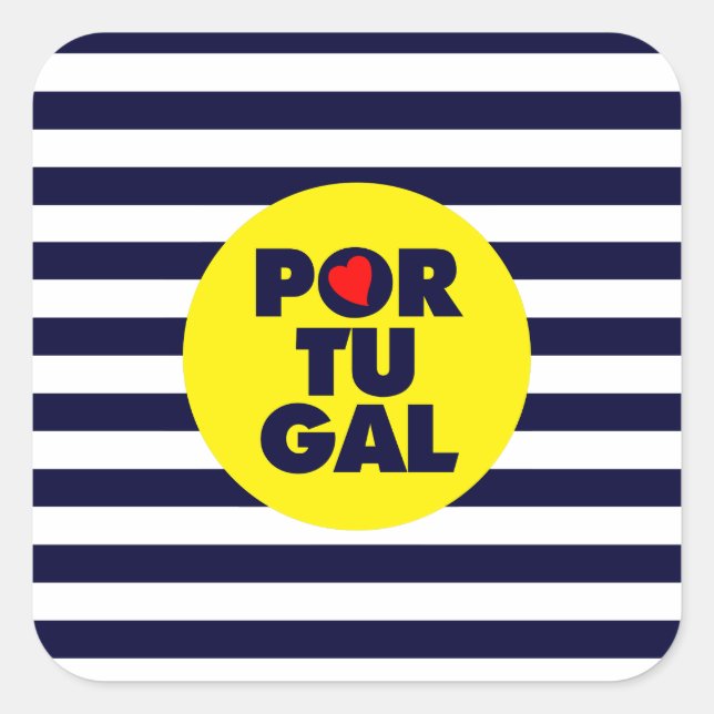 Adesivo Quadrado O sol português (Frente)