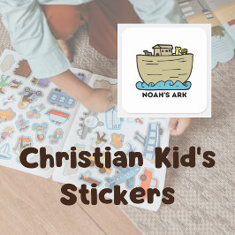 Adesivo Quadrado O Sticker do Noah's Ark Kid