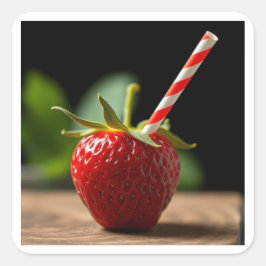 Adesivo Quadrado O "STRAWberry"