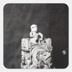 Adesivo Quadrado O tabuleiro de xadrez de Charlemagne