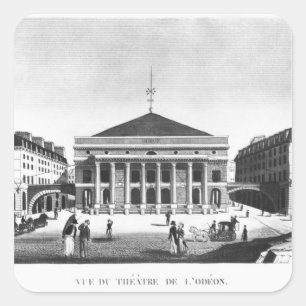 Adesivo Quadrado O teatro de l'Odeon, c.1830