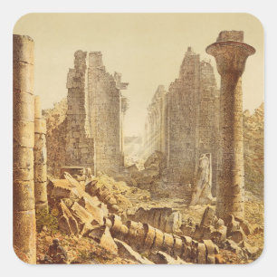 Adesivo Quadrado O Templo de Karnak no Egito