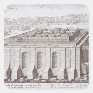 Adesivo Quadrado O templo de Solomon, Jerusalem, 'de Entwurf ei