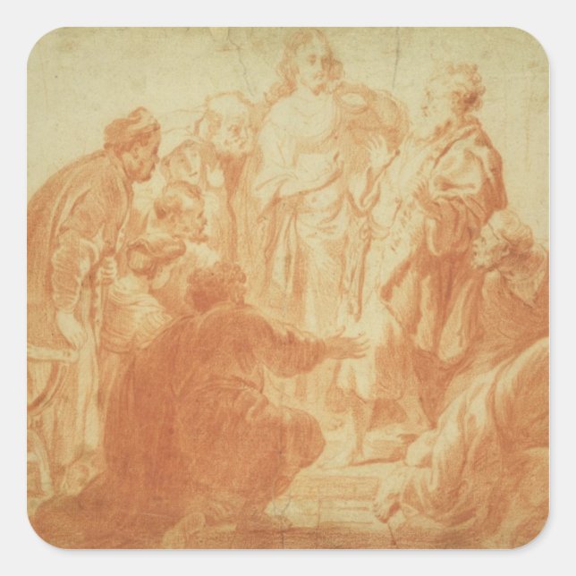 Adesivo Quadrado O Thomas de dúvida (Frente)