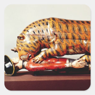 Adesivo Quadrado O tigre de Tipu, c.1790 (madeira)