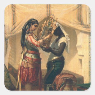 Adesivo Quadrado O toalete do Odalisque