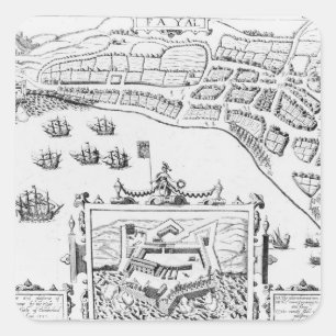 Adesivo Quadrado O Towne e o Platforme de Fayall