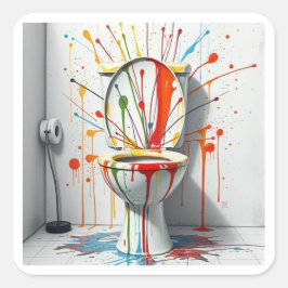 Adesivo Quadrado O "trabalho fART"