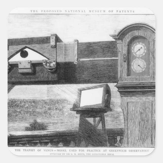 Adesivo Quadrado O Trânsito de Vênus (Frente)