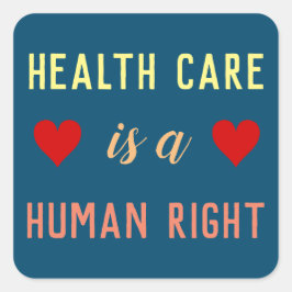 Adesivo Quadrado O tratamento de saúde é um direito humano