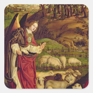 Adesivo Quadrado O Triptych de Moses e de Bush ardente