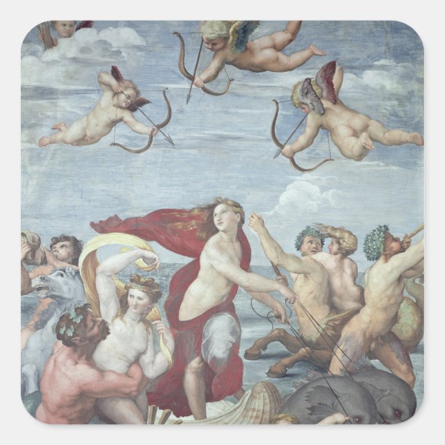 Adesivo Quadrado O triunfo de Galatea, 1512-14 (Frente)