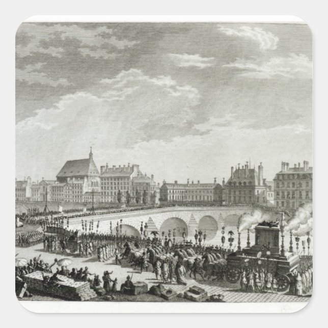 Adesivo Quadrado O triunfo de Voltaire (Frente)