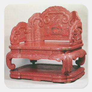 Adesivo Quadrado O trono do pulmão de Ch'ien do imperador (1736-95