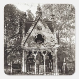 Adesivo Quadrado O túmulo de Abelard e de Heloise, construído em