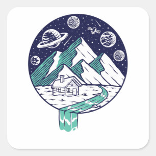 Adesivo Quadrado O Universo na minha Copa