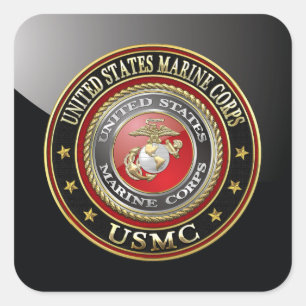 Adesivo Quadrado O USMC simboliza [edição especial] [3D]