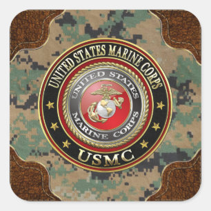 Adesivo Quadrado O USMC simboliza [edição especial] [3D]