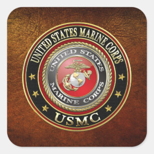 Adesivo Quadrado O USMC simboliza [edição especial] [3D]