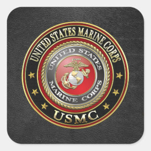 Adesivo Quadrado O USMC simboliza [edição especial] [3D]