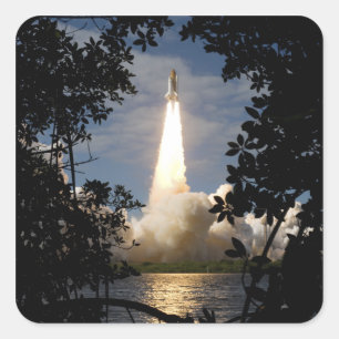 Adesivo Quadrado O vaivém espacial Atlantis tira 9