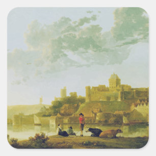 Adesivo Quadrado O Valkhof em Nijmegen por Aelbert Cuyp