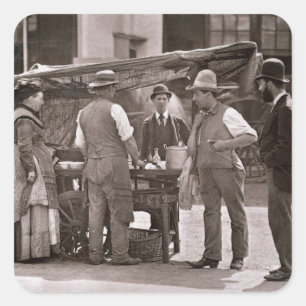 Adesivo Quadrado O Vendedor de Marisco, de Street Life in Lond