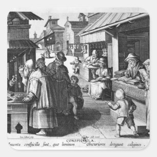 Adesivo Quadrado O vendedor dos espetáculos, daqui até janeiro