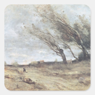 Adesivo Quadrado O ventania de vento, c.1865-70