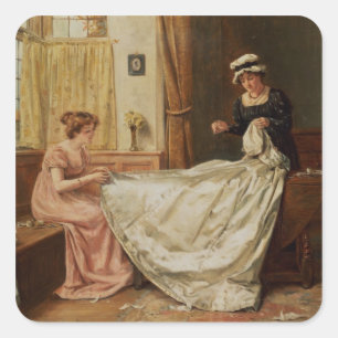 Adesivo Quadrado O vestido de casamento