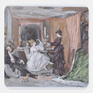 Adesivo Quadrado O vestuario de Hortense Schneider