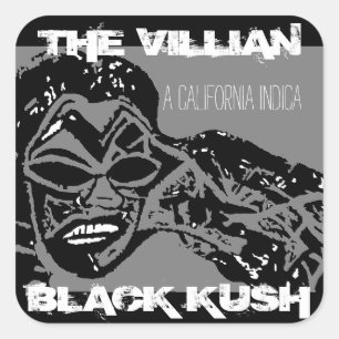 ADESIVO QUADRADO O VILÃO BLACK KUSH INDICA