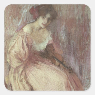 Adesivo Quadrado O violinista novo