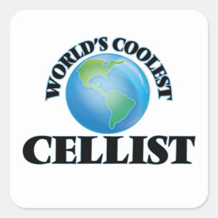 Adesivo Quadrado O violoncelista o mais fresco do mundo
