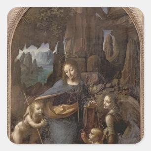 Adesivo Quadrado O Virgin das rochas, c.1508