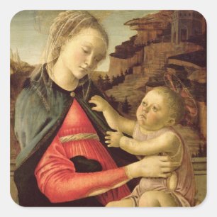 Adesivo Quadrado O Virgin e a criança c.1465-70