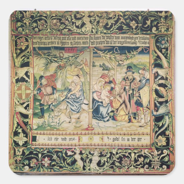 Adesivo Quadrado O voo para o Egito e a adoração de (Frente)