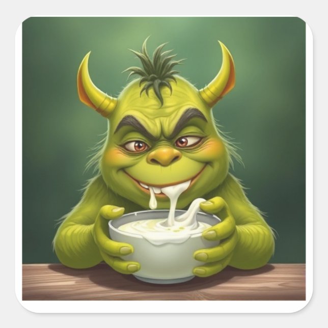 Adesivo Quadrado O "yOGREt" (Frente)