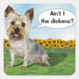 Adesivo Quadrado O Yorkie bonitinho não sou o Dickens?