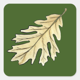 Adesivo Quadrado Oak Leaf Watercolor