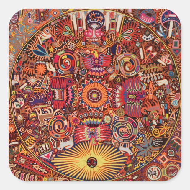 Adesivo Quadrado Oaxaca México México Maia Mexicano Viagem (Frente)