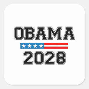 Adesivo Quadrado Obama 2028 Democracy Election USA