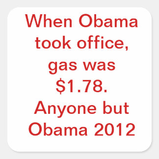 Adesivo Quadrado Obama Gas Price